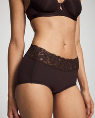 Brief Panty with Super Soft Signature Lace - CHOC PLUM W DTM FOIL | Soma Online