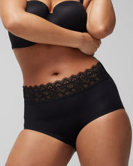 Brief Panty with Enchanting Lace - BLACK | Soma near me