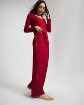 Lace Relaxed Wide Leg Pajama Pant - PAINT THE TOWN RED | Soma sale