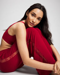 Lace Relaxed Wide Leg Pajama Pant - PAINT THE TOWN RED | Soma sale