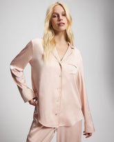 Long Sleeve Notch Collar Pajama Top - CAMEO ROSE | Soma on sale