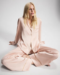 Long Sleeve Notch Collar Pajama Top - CAMEO ROSE | Soma on sale