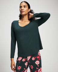 Classic Long Sleeve Pajama Top - GREEN JOLIE | Soma discount