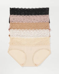 Hipster Panty with Super Soft Enchanting Lace 5 pack - BASIC MULTI PACK | Soma outlet