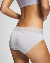 Embraceable Hipster Panty with Crochet Lace Waist - BLUE OPAL | Soma outlet
