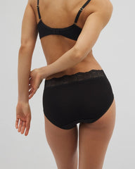 Embraceable Hipster Panty with Crochet Lace Waist - BLACK | Soma near me
