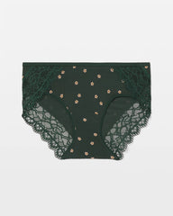 Hipster Panty with Enchanting Lace - PLUMERIA DOT LUSH EMERALD | Soma Online