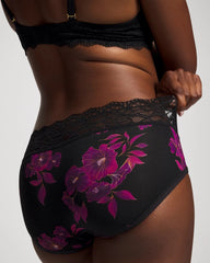 Hipster Panty with Enchanting Lace - GILDED BLOOMS MAGENTA M | Soma for sale