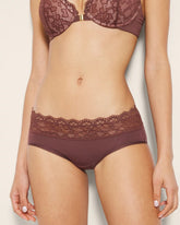 Hipster Panty with Enchanting Lace - MOCHA | Soma on sale