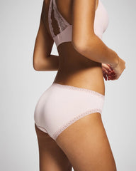 Cotton Hipster Panty with Lace Trim - PRETTY PINK | Soma outlet