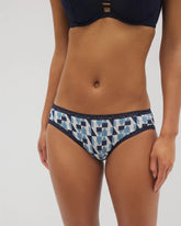 Cotton Hipster Panty with Lace Trim - PRISM GEO MINI NAVY | Soma sale