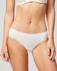 Cotton Hipster Panty with Lace Trim - IVORY | Soma sale