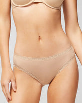 Cotton Hipster Panty with Lace Trim - WARM AMBER | Soma discount
