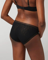 Soma Hipster Panty with Stretch Lace - BLACK | Soma on sale
