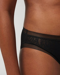Soma Hipster Panty with Stretch Lace - BLACK | Soma on sale