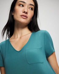 Short-Sleeve Sleepshirt - CERULEAN TEAL | Soma on sale