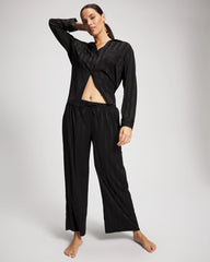 Shadow Stripe Pajama Pant - BLACK | Soma discount