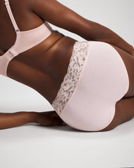 Embraceable Hipster Panty with Super Soft Signature Lace - PRETTY PINK GOLD FOIL | Soma discount