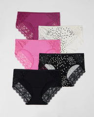 Hipster Panty with Enchanting Lace 5 Pack - HEARTBREAKER MULTIPACK | Soma sale