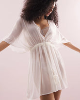 Soma's Sexiest Crinkle Chiffon Tie Robe - IVORY | Soma on sale