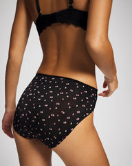 Edge High-Leg Panty with Lace - HALF MOON BLACK | Soma discount