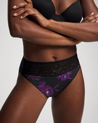 Edge High-Leg Panty with Lace - GILDED BLOOMS MAGENTA M | Soma near me