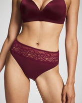 Edge High-Leg Panty with Lace - VELVET PLUM | Soma sale