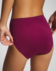 Tummy High-Leg Brief Panty with Lace - POMEGRANATE WINE | Soma near me