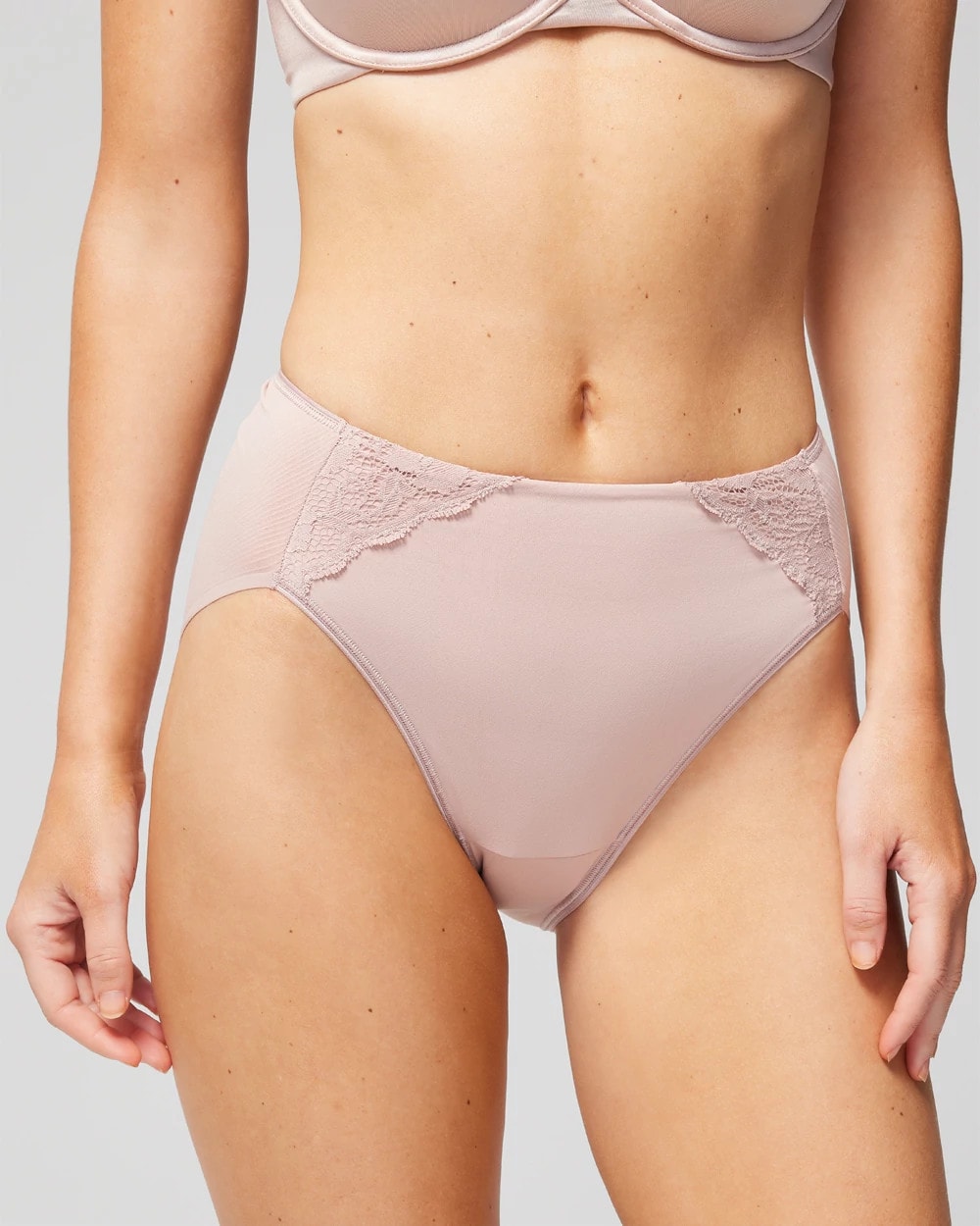 High-Leg Brief Panty with Lace - ADOBE ROSE | Soma for sale