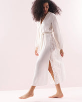 Soma's Sexiest Silk Chiffon Long Robe - IVORY | Soma discount