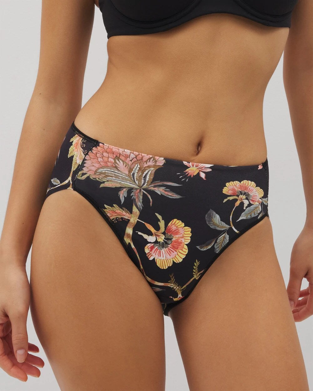 High-Leg Brief Panty - JAIPUR FLORAL BLACK | Soma for sale