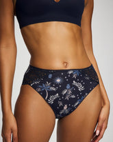 High-Leg Panty with Enchanting Lace - BOTANICAL TILE NAVY M | Soma outlet
