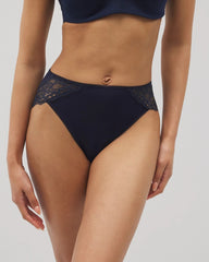High-Leg Panty with Enchanting Lace - NIGHTFALL NAVY | Soma discount