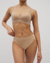 High-Leg Panty with Enchanting Lace - WARM AMBER | Soma on sale