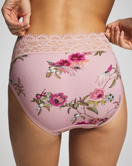 High-Leg Panty with Enchanting Lace - FEATHERED FANCY MINI PINK | Soma discount