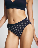 Cotton High-Leg Panty - BELLE FOULARD MINI NAVY | Soma for sale