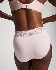 Embraceable High-Leg Brief Panty with Super Soft Signature Lace - PRETTY PINK GOLD FOIL | Soma near me