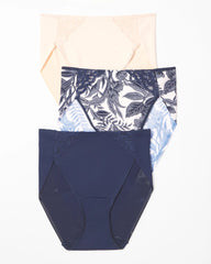 High-Leg Brief Panty with Lace 3 Pack - NIGHTFALL NAVY MULTIPACK | Soma discount