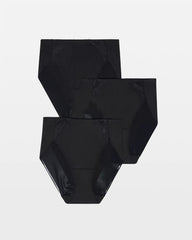 High-Leg Brief Panty with Lace 3 Pack - BLACK MULTI PACK | Soma outlet