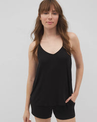 Lightweight Rib Knit Pajama Cami - BLACK | Soma sale
