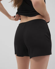 Lightweight Rib Knit Pajama Shorts - BLACK | Soma on sale