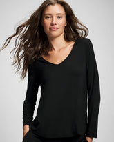 Long-Sleeve Pajama Top - BLACK | Soma sale