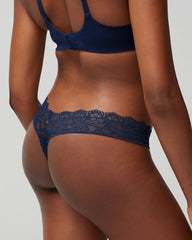 Thong Panty with Enchanting Lace - NIGHTFALL NAVY | Soma for sale