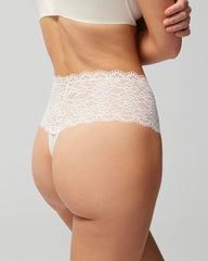 High-Waist Thong Panty with Enchanting Lace - IVORY | Soma Online