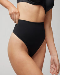 Tummy High-Waist Thong Panty - BLACK | Soma on sale