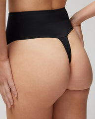 Tummy High-Waist Thong Panty - BLACK | Soma on sale