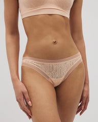 Soma Thong Panty with Stretch Lace - PEACH PARFAIT | Soma outlet