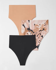 High-Waist Thong Panty 3 Pack - PANDAWA PALMS MULTI-PACK | Soma sale