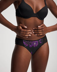 Edge Bikini Panty with Lace - GILDED BLOOMS MAGENTA M | Soma sale