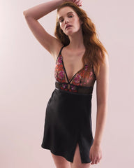 Soma's Sexiest Silk Embroidered Chemise - BLACK | Soma outlet
